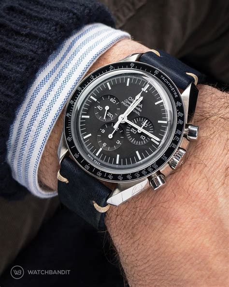 omega speedmaster 2021 leather strap|omega speedmaster moonwatch leather strap.